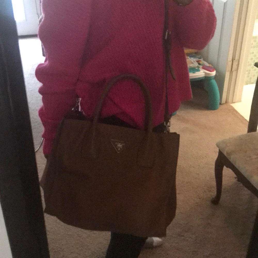 Prada Brown Leather Crossbody Handbag - Picture 6 of 8
